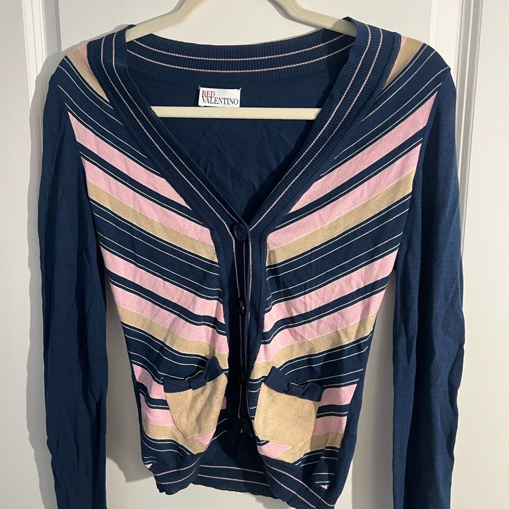 RedValentino Striped Cardigan